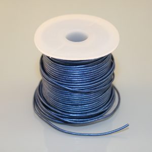 Leather Cord - Metallic Blue