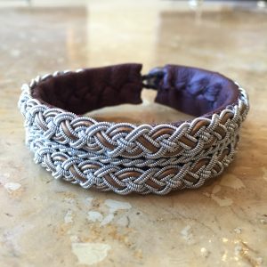 Examples of the leather cord in bracelets.