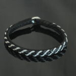 Four Braid Leather Strip Bracelet