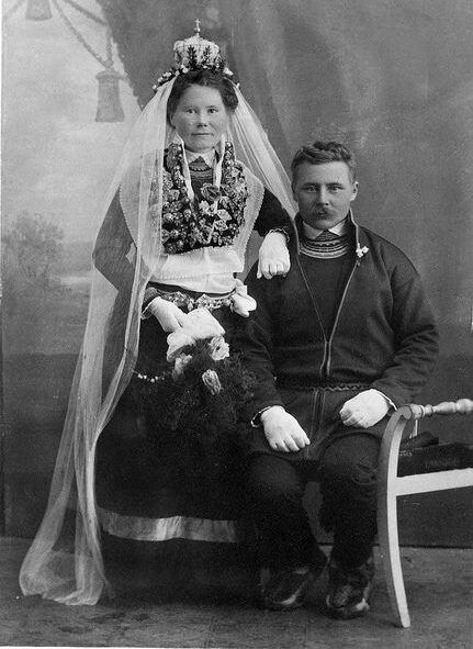 Sámi bridal couple - 1863